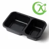 China OEM disposable plastic food plates two compartment tableware