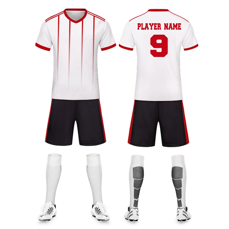 Oem 100% Polyester Sports Wear New Style Of Breath Soccer Fit Jersey Red Football Uniform