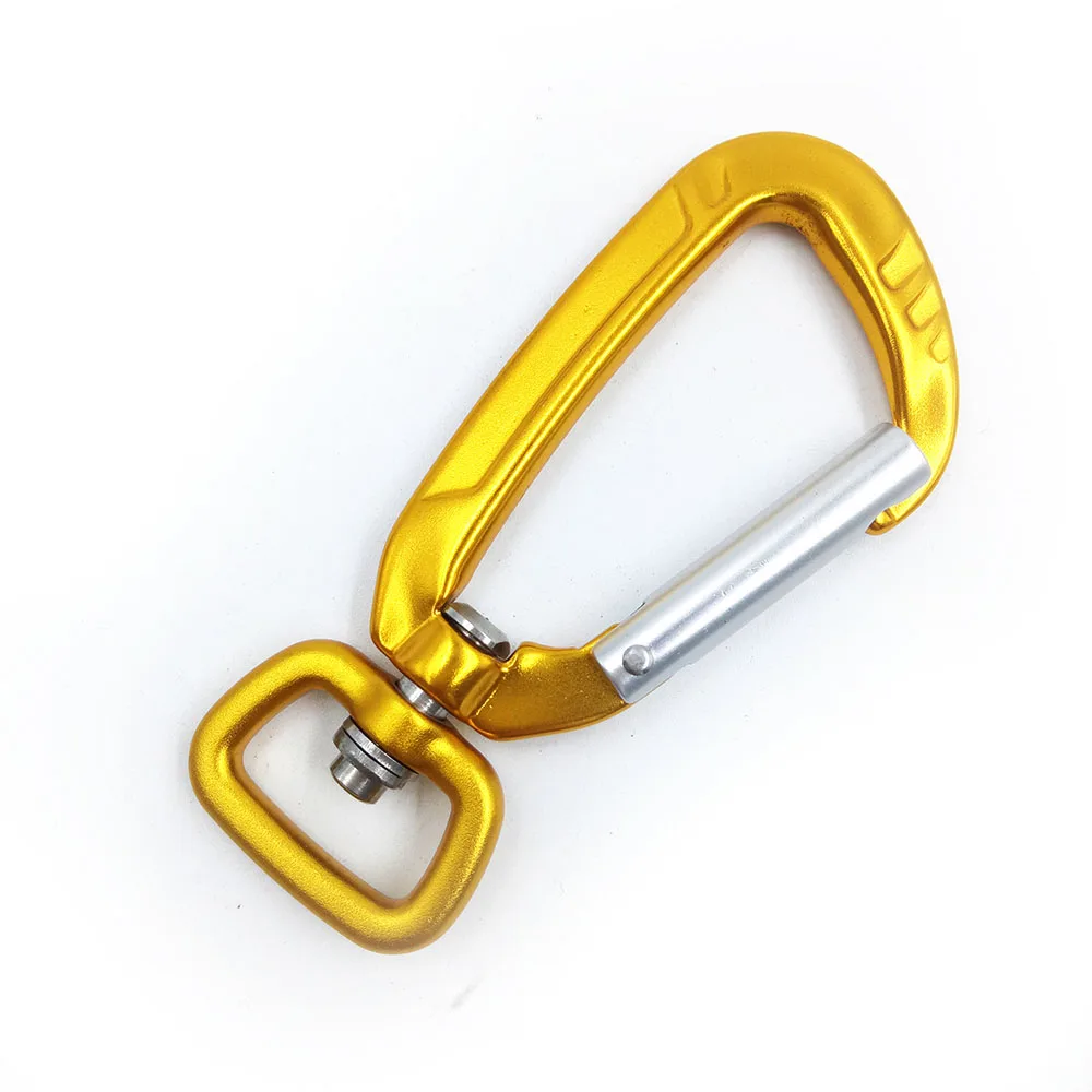 7075 Outdoor Aluminum Carabiner 1 Inch Snap Hook Swivel Carabiner Custom Logo Hook Straps