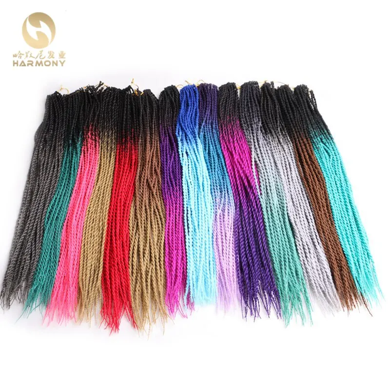 Wholesale 24inch 100g Synthetic Braiding Hair Ombre Crochet Small
