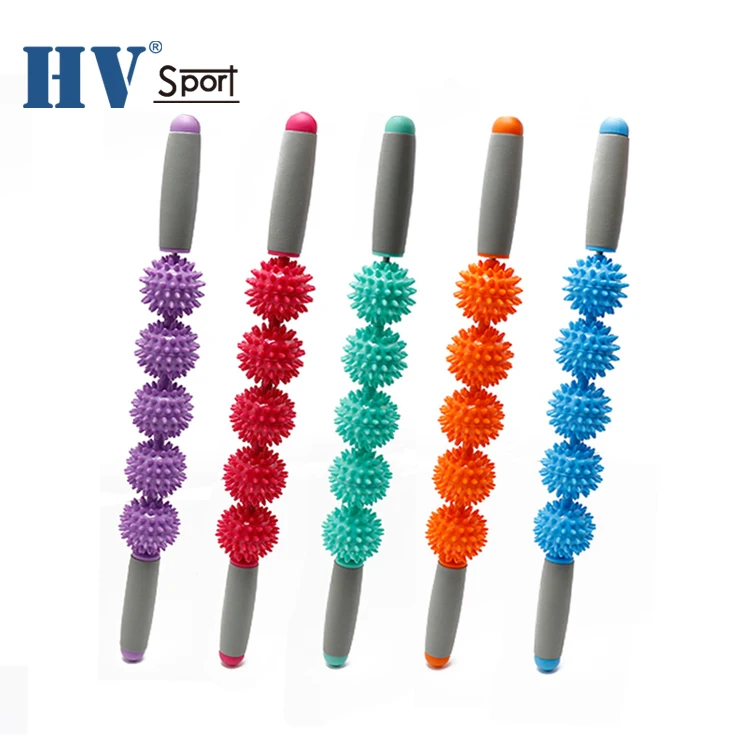 Pvc Fitness Body Muscle Roller 5 Balls Massage Fascia Stick Buy