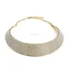 Fashion Necklace Gold Plated Metal Chunky Choker Women Fashion Necklace Choker Necklace