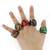 XULIN Exquisite Mix Color Lampwork Murano Glass Rings 12pcs/box