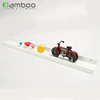 eco-friendly decoration storage white bamboo wall shelf edging set