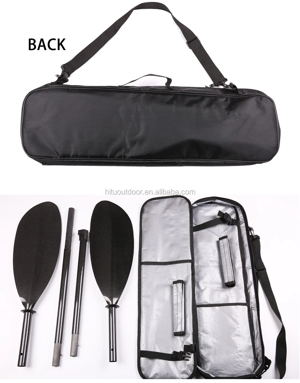 High Quality Light Weight 4 Pieces Travel Carbon Kayak Paddle With