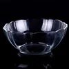 Price sale large clear lotus footed glass salad bowl