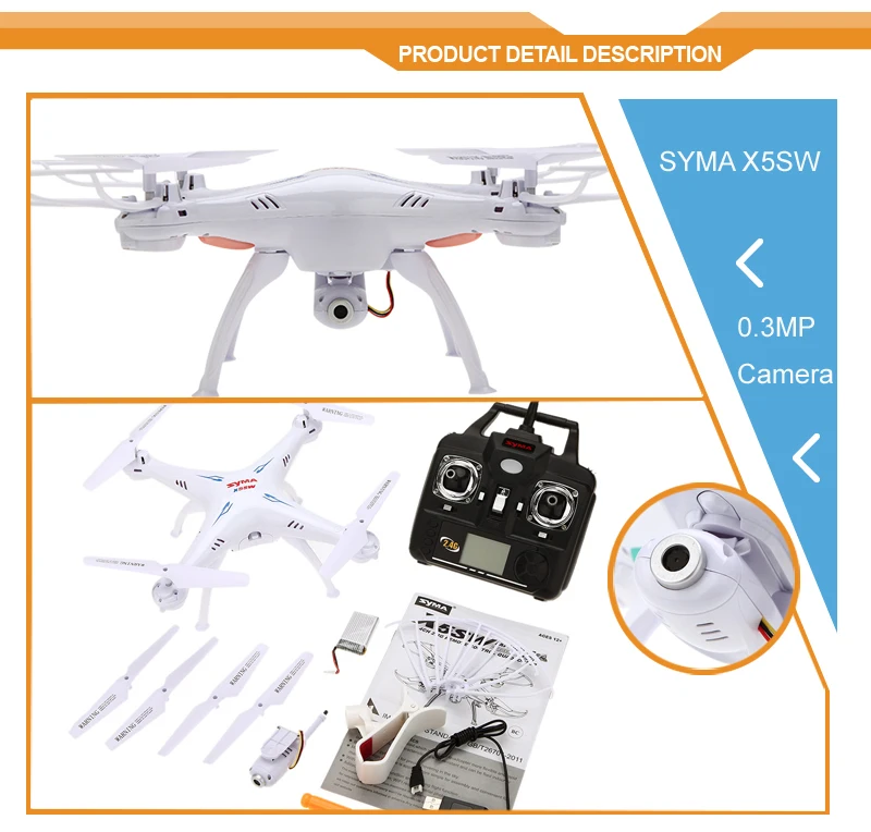 Syma X5sw Dron Camera Hd Wifi Rc Quadcopter Drone - Buy Quadcopter