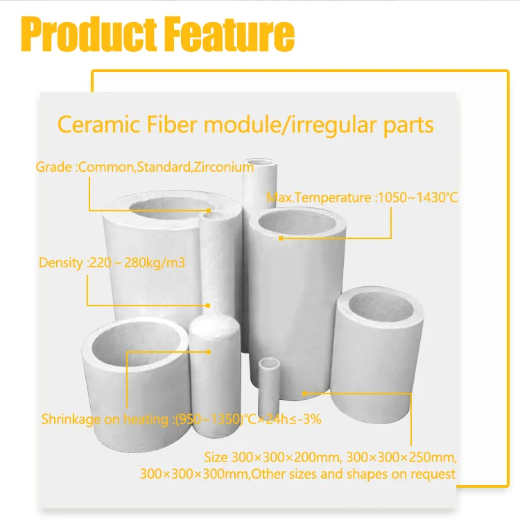 Manufacture Ceramic Fiber module for Industrial Furnace Kiln Seal