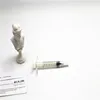 Disposable luer lock airless cosmetic plastic dental syringe