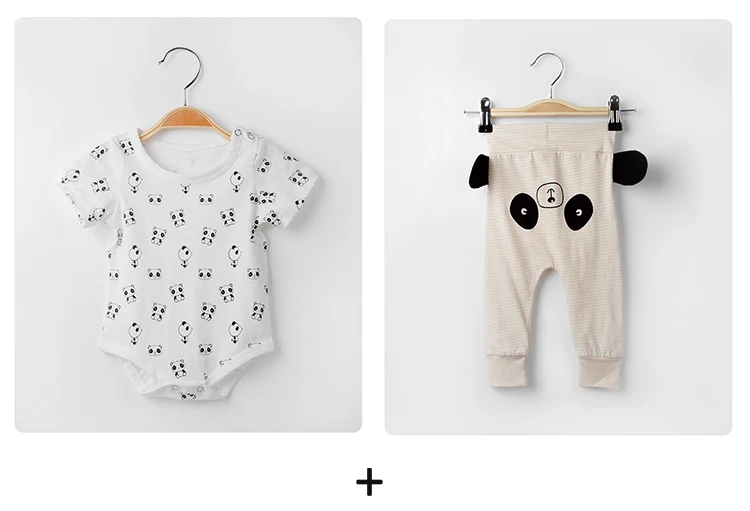 Custom Organic Cotton Fabric Newborn Baby Clothes Set
