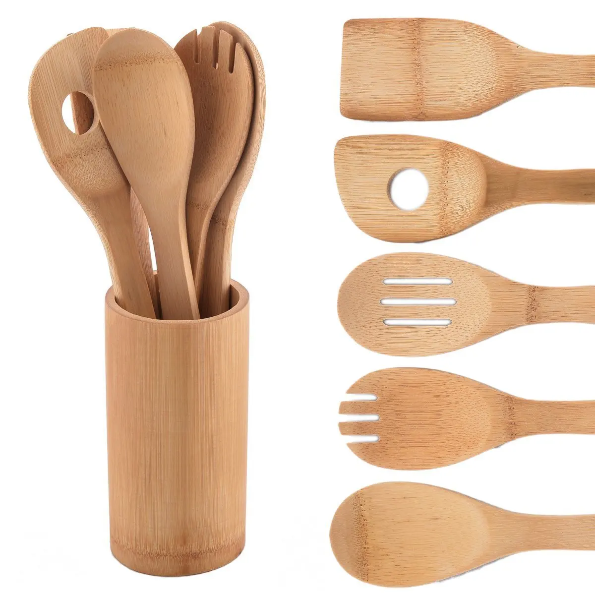 bamboo silicone utensils