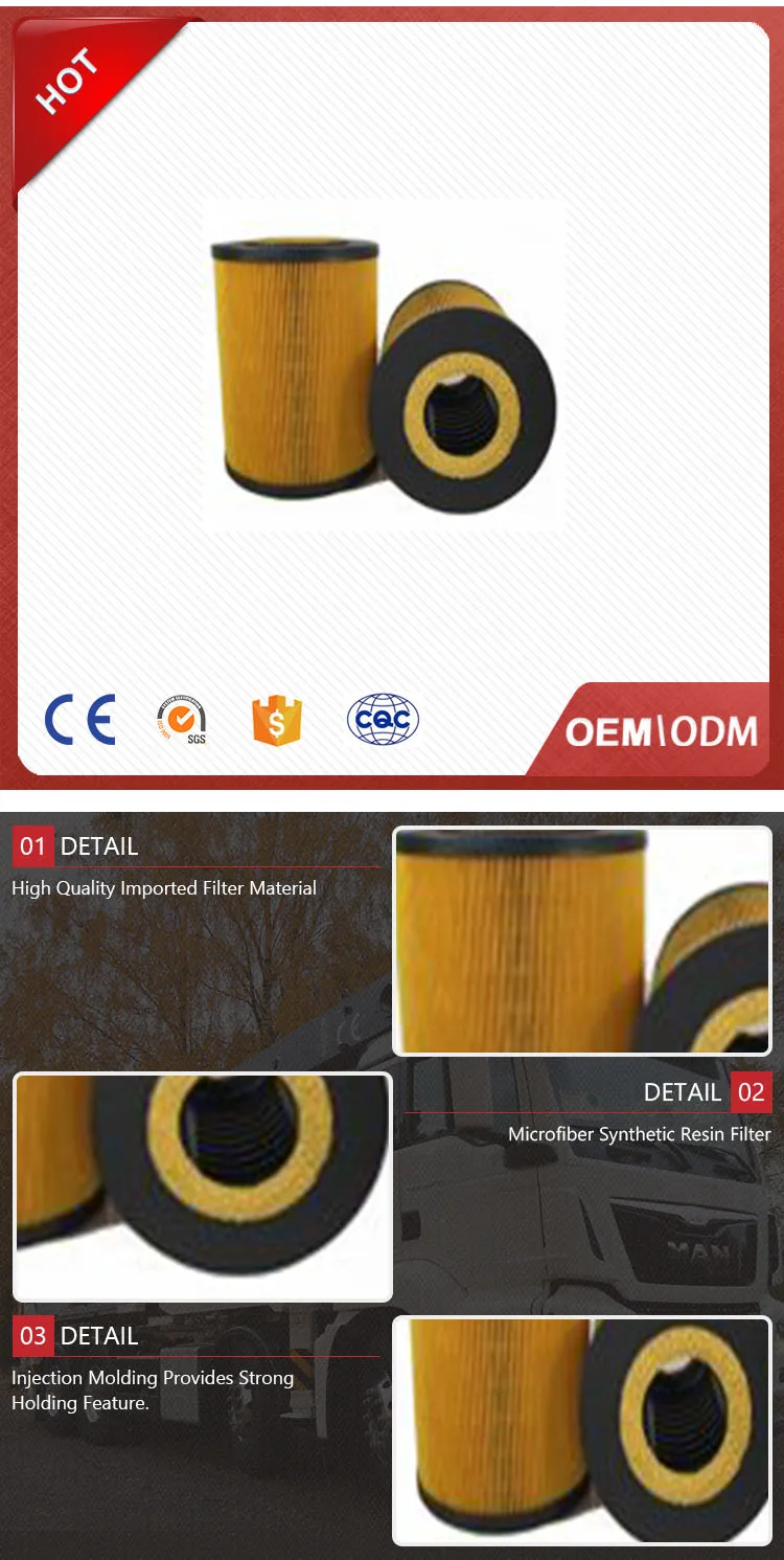 vehicle oil filter 51055040098  E13HD47 HU1381X diesel engine oil filter