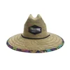 Manufacturer natural grass wide brim sombrero farmer straw surf hat