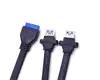 2 x USB3.0 Dual Port USB 3.0 Female Screw Mount Panel Type to Motherboard 20Pin Cable PC Case cables 20 pin 30cm 50cm 80cm