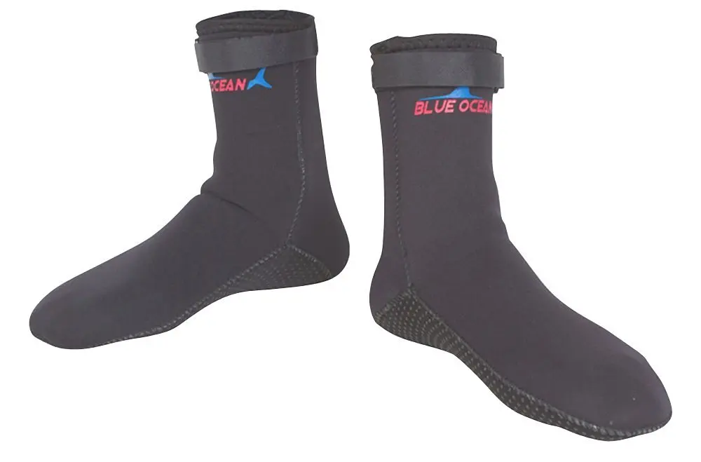 surepromise Non-Slip 3mm Neoprene Wetsuit Socks Dive Boots Booties Fishing Diving Surfing Soxs Black Size M L XL