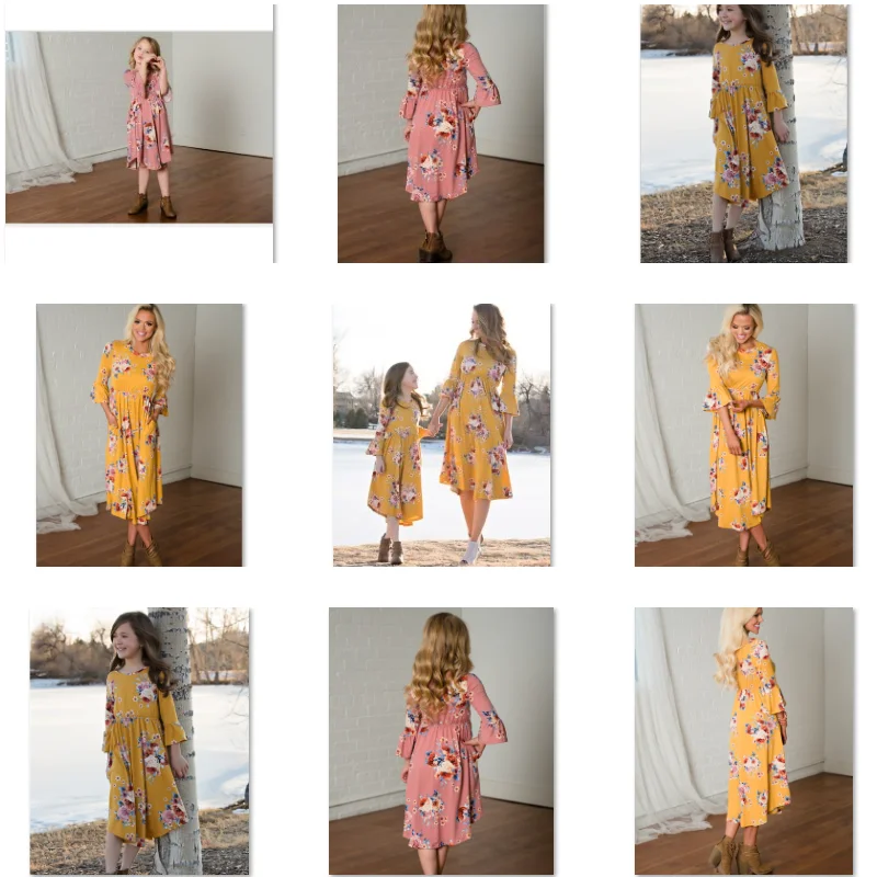 mother daughter matching dress