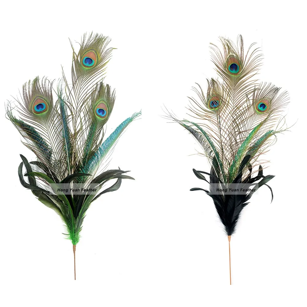 Decorative Christmas Peacock Feathers Floral Picks Sprays For Weddings ...