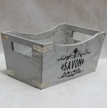 grey wooden tray