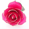 24k Gold Rose Flower with Long Stem Rose Dipped in Gold Pink Rose