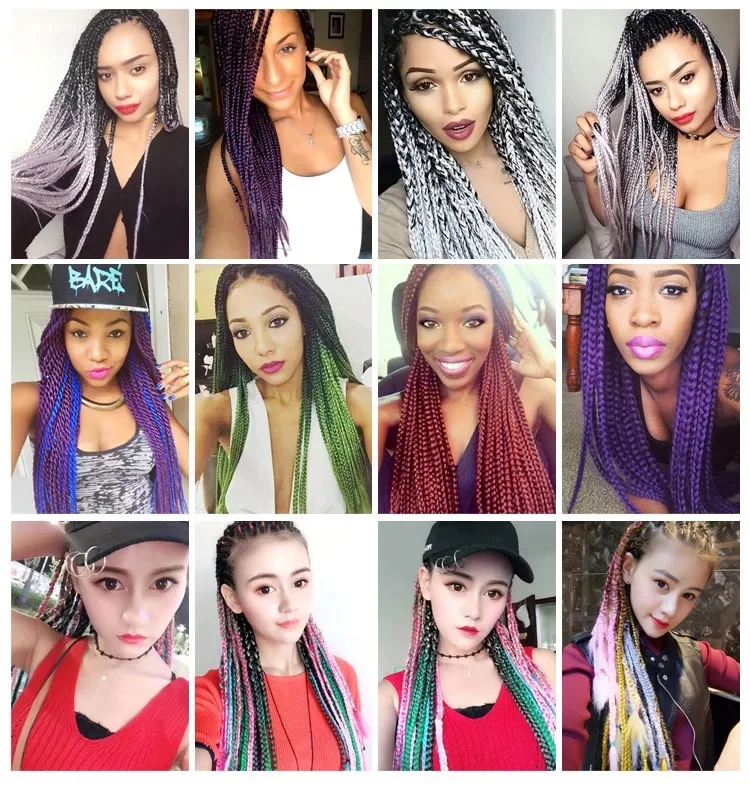 source cheap trendy pure color braiding hair xpression 82&quot