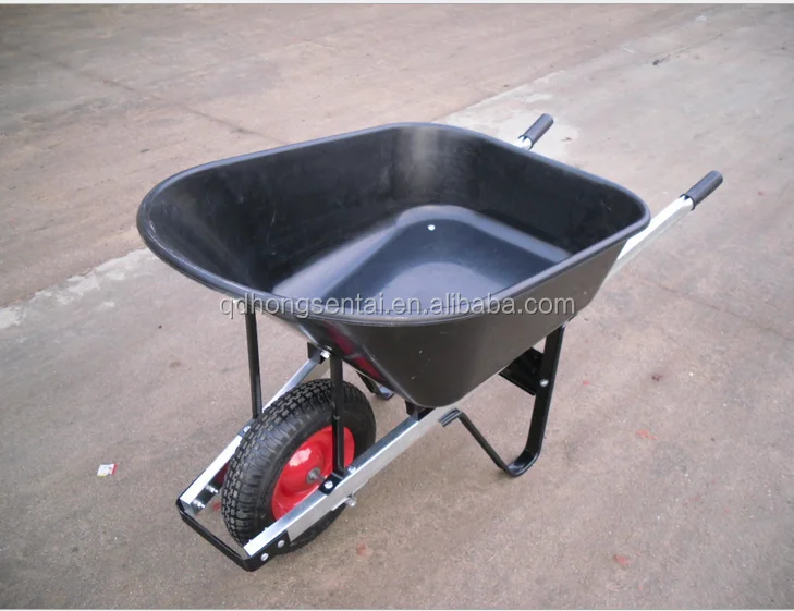 Manufacture 6 8 10 Cu.ft Builder Deep Style Poly And Metal Wheelbarrow