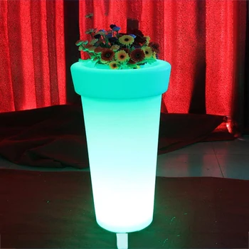 Light Up Flower Pot Lighted Outdoor Flower Pots Pe Material Led