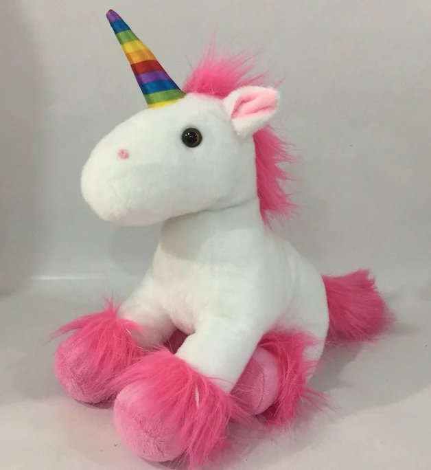 pink fluffy unicorn plush