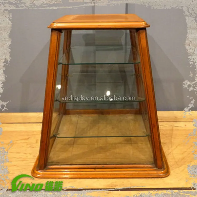Solid Wooden Antique Jewelry Display Cabinet Vintage 3 Layers