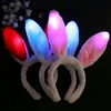 2171106-107 bunny ear led glitter headband Halloween costume flashing hair band Easter Ear And Outlets