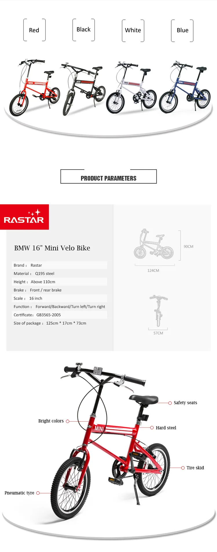 rastar mini cooper bike