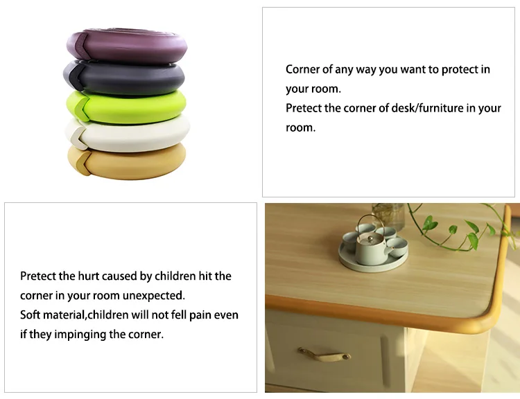 Baby Safety Protector Security Cushion Anti-crash Desk Table Protective Strip For Kids Children Soft Corner Guard