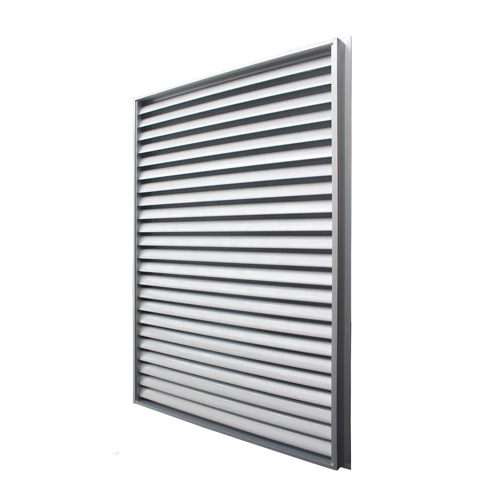 Aluminum blinds fixed louver with glass back mosquito mesh