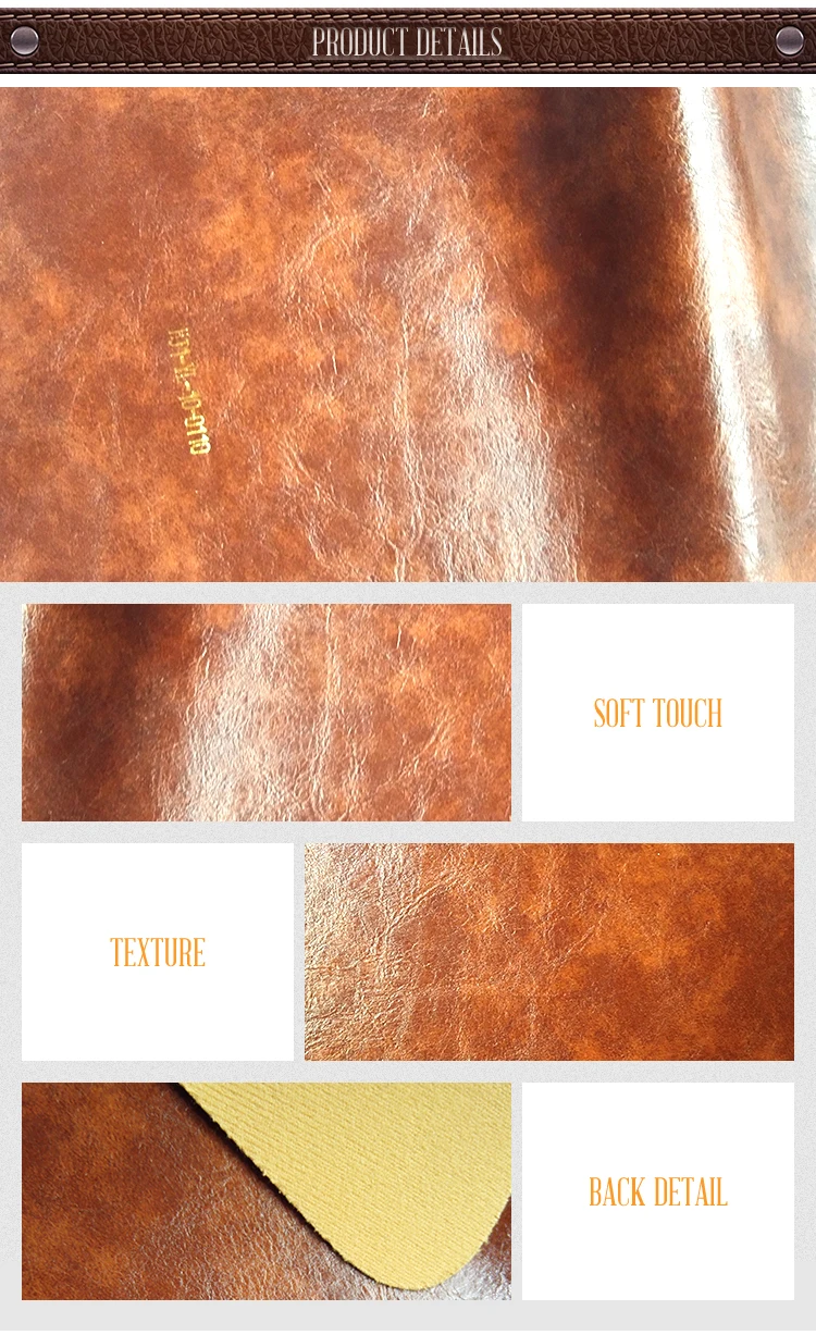 Pu car seat cover fabric leather material pu sofa furniture leather