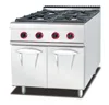 Global best quality 304 stainless steel gas range with 4-burner with cabinet