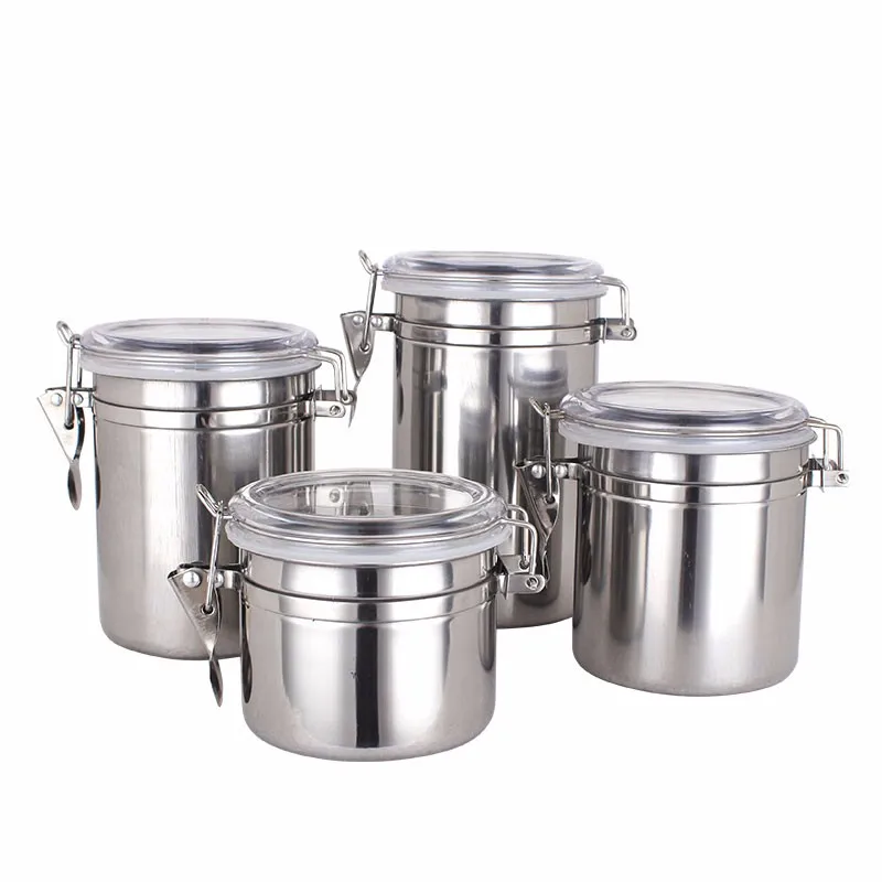 4-frasco De Acrílico Conjunto De Cocina Contenedor De Almacenamiento