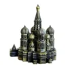 antique metal crafts art electroplated kremlin model for office table decoration (SDMC032D) iron vintage palace model