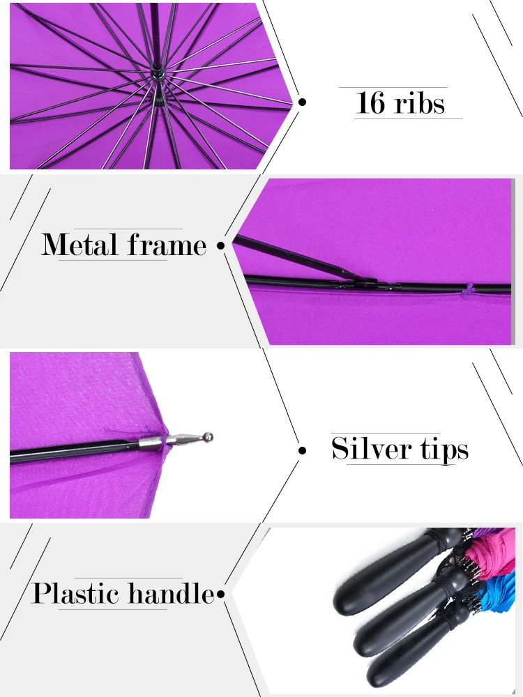 S23-04 customized advertising straight umbrellas 16 ribs