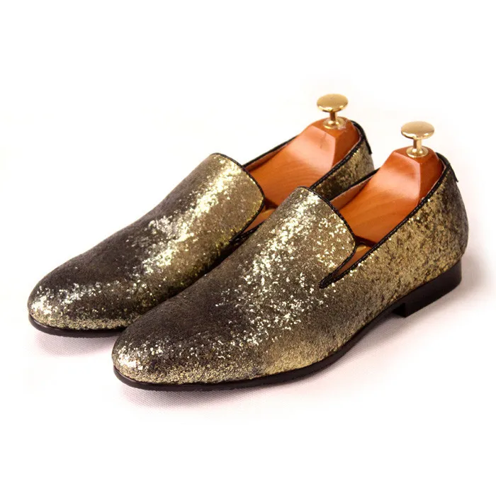 mens gold glitter shoes