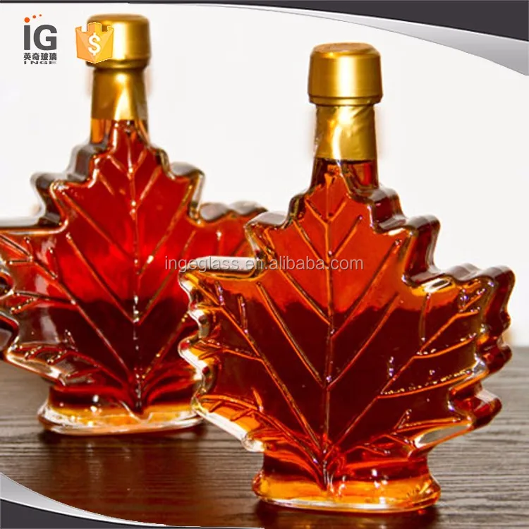 Maple Leaf Shaped Clear Glass Syrup Bottle Buy Clear Glass Syrup
