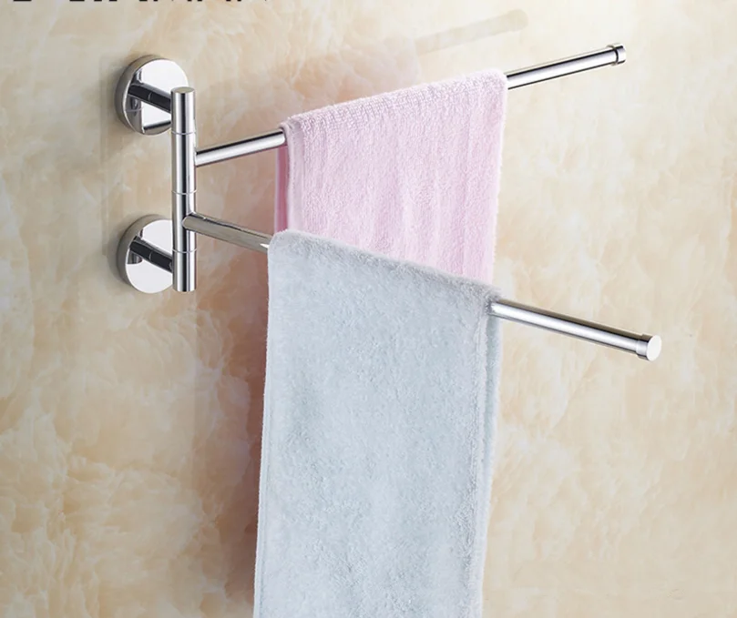 Folding Towel Racks Two Rotatable Towel Bars Towel Organizer Space ...