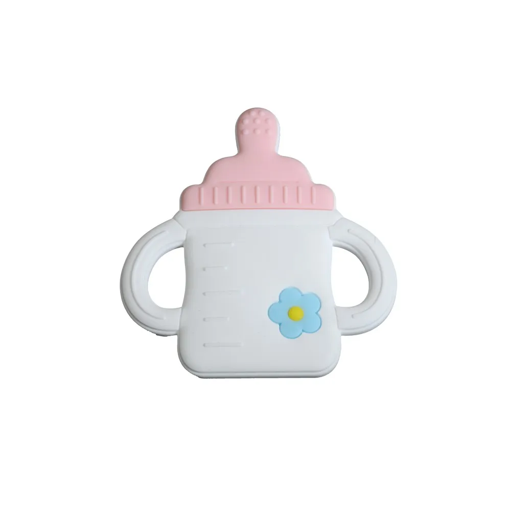 New Arrival Custom Natural Teething Chew Toy Feeding Bottle Shape Food
