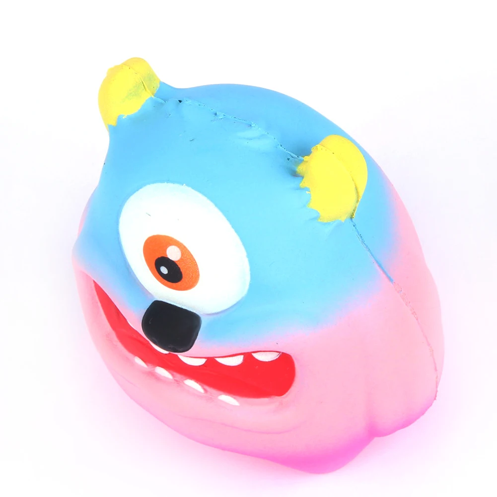 wholesale new fashion kids kawaii squishy PU stress relief products colorful monocular big mouth squishy toys animal squishy