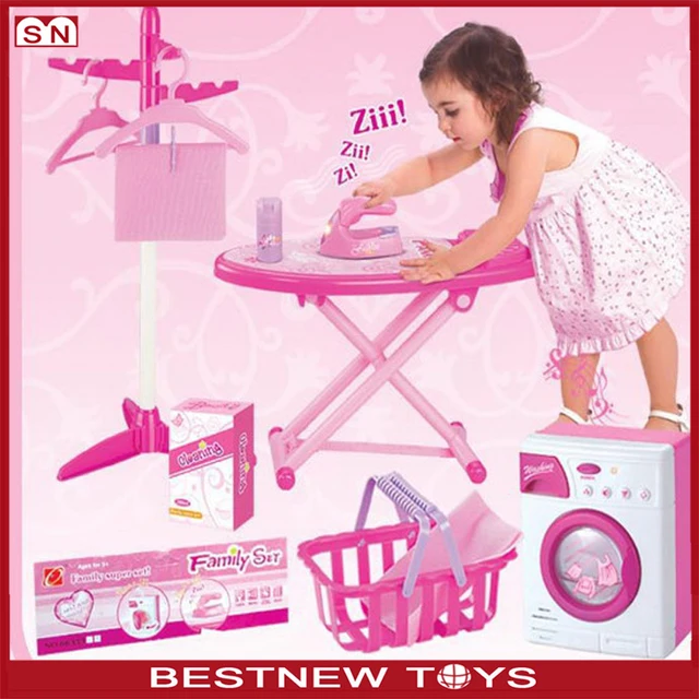 Toy Ironing Board Red Pink Pretend Play Childrens Toys For Kids