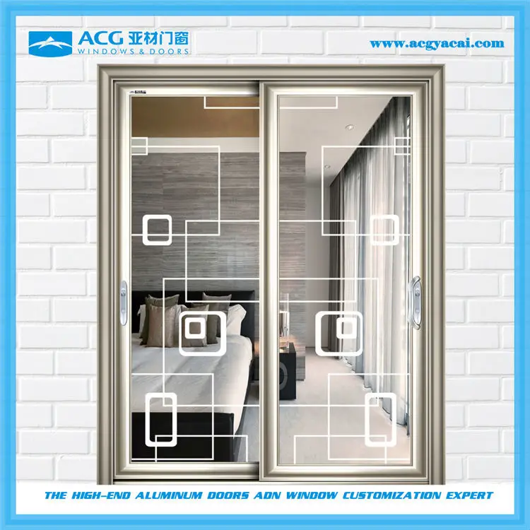 Aluminium Glass Door Thickness 1 2 5mm Design China Supplier Yc065 P37