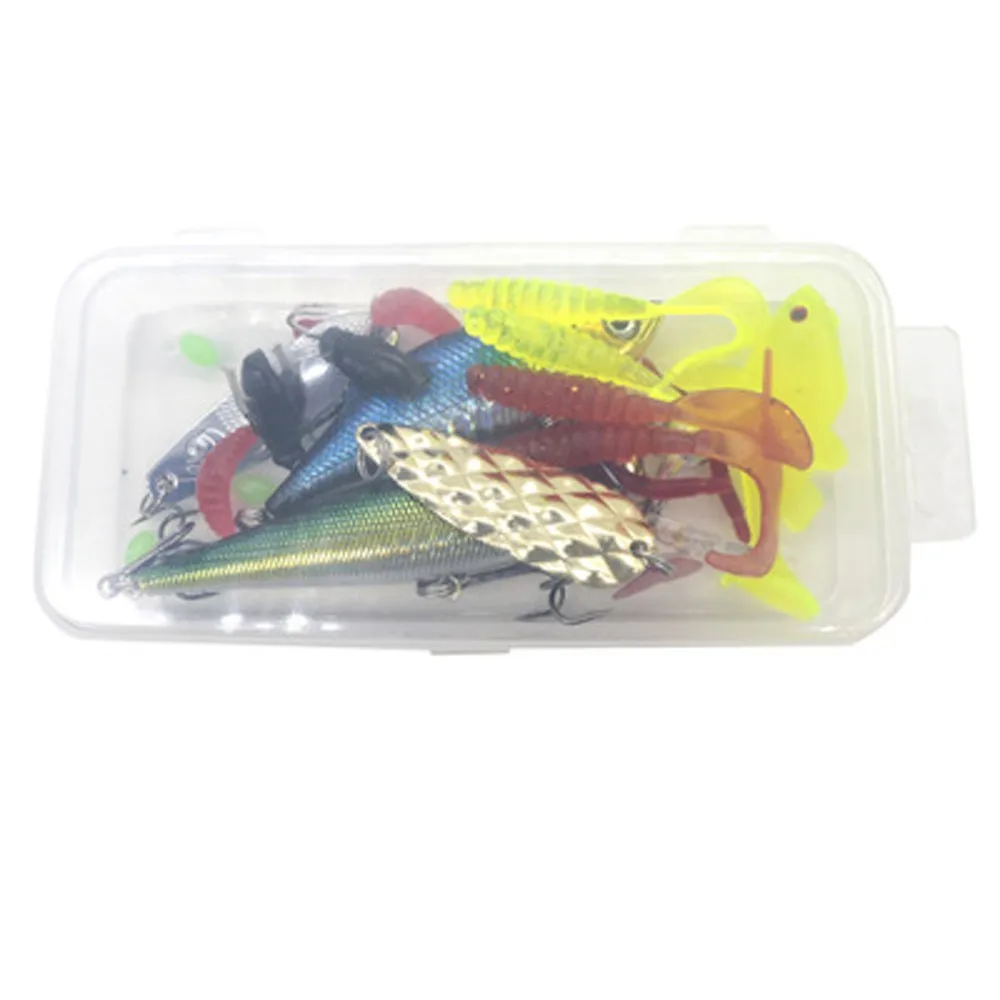 22pcs Freshwater And Seawater Artificial Hard Vib Minnow Sequins