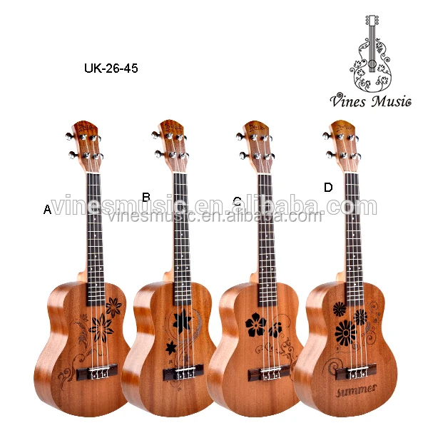 Engraving Ukulele With Beautiful Picture Cartoon Ukulele For Kids Cheap