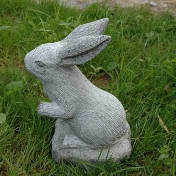 white rabbit garden ornament