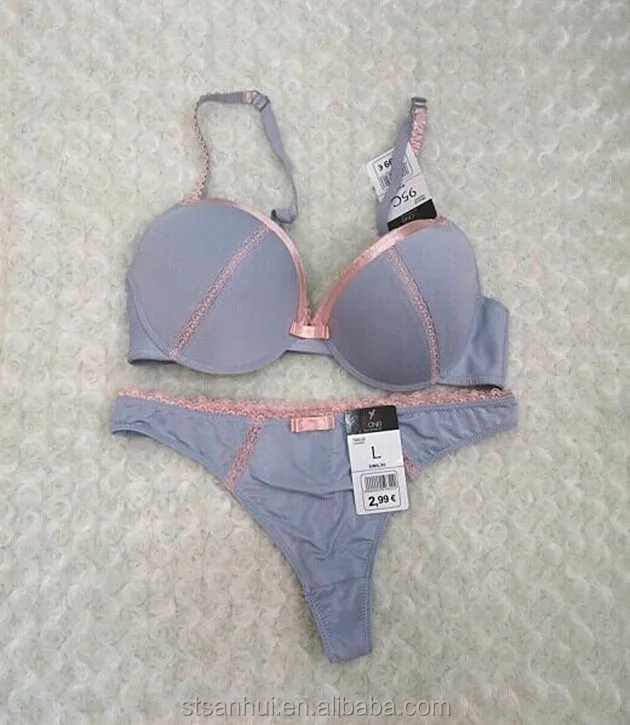 Light Blue Lace Ladies Dress Panty Bra Womens Open Bra And Panty 0032