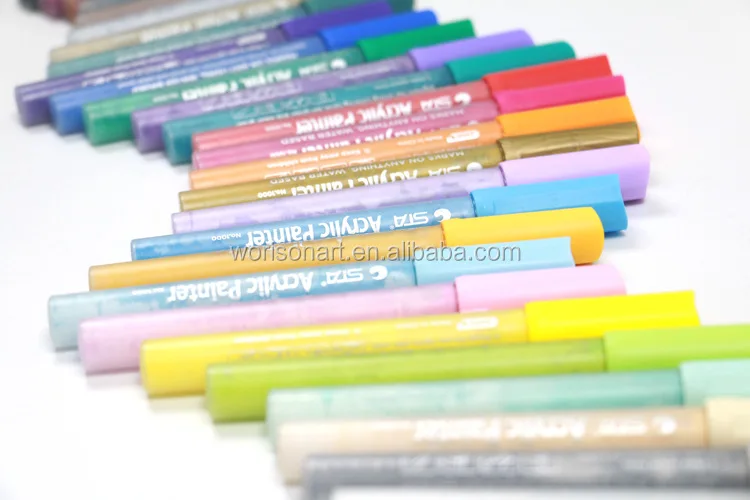 Ready To Ship Sta Acrylic Paint Marker 24 Colors Set Permanent Drawing