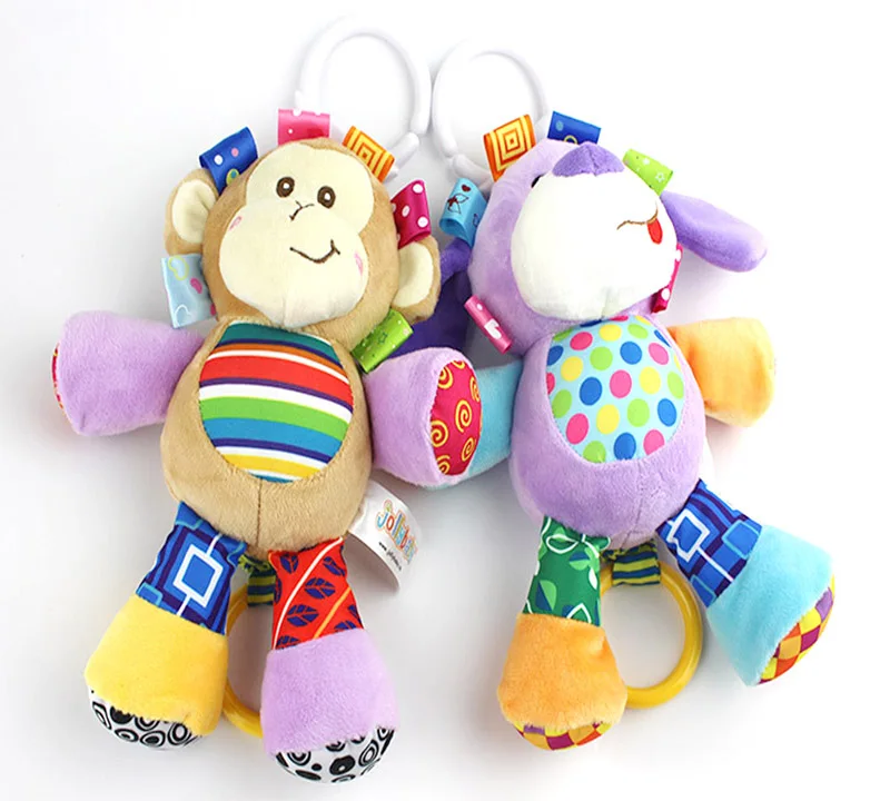 Jollybaby New Design 7 Different Cute Animals Musical Plush Pull String